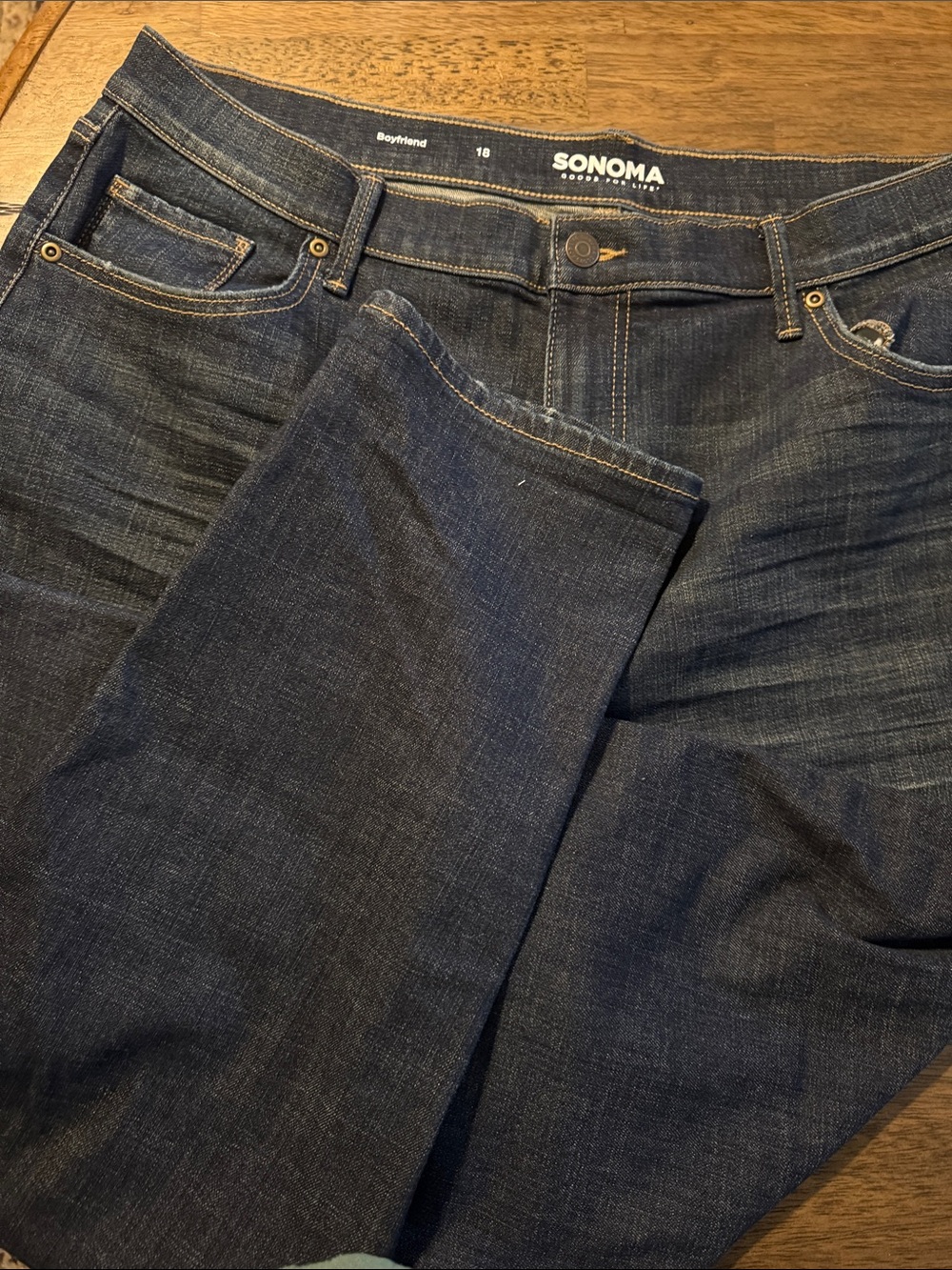 SONOMA Dark Blue Boyfriend Jeans for Women